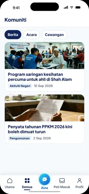 Skrin Komuniti